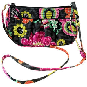 Vera Bradley Frannie Ziggy Zinnia Small quilted Crossbody Bag Purse Cotton